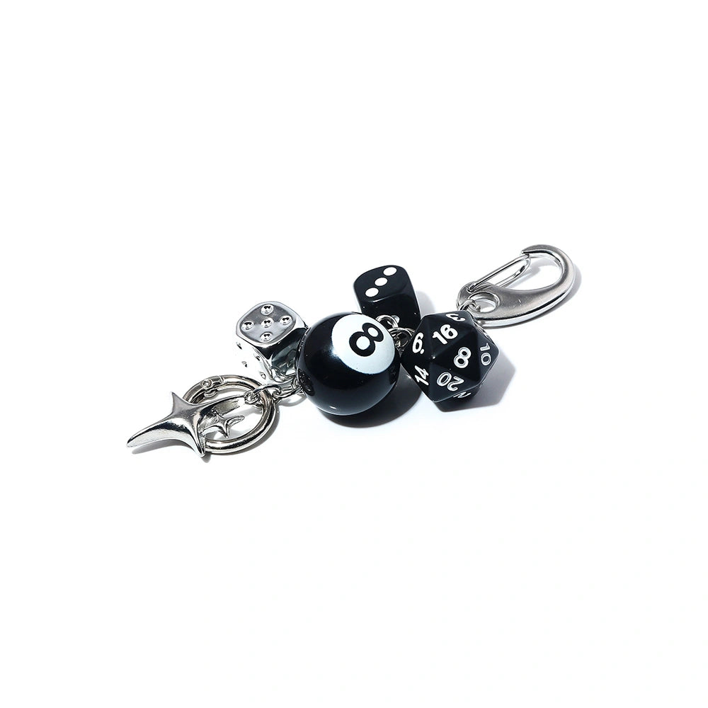 Dice and Billiard Ball Bag Charm
