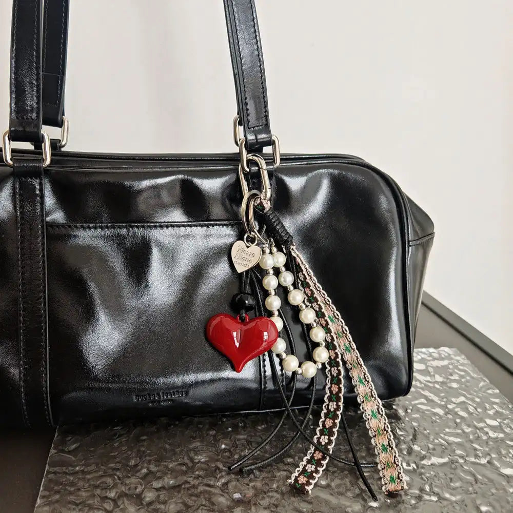 Heart Denim Bag Charm