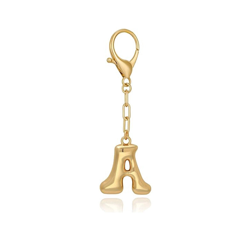 Gold Letter Bag Charm