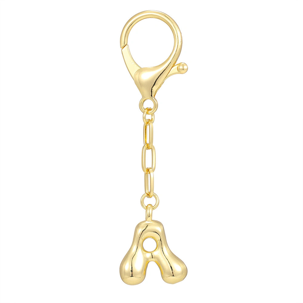 Gold Letter Bag Charm