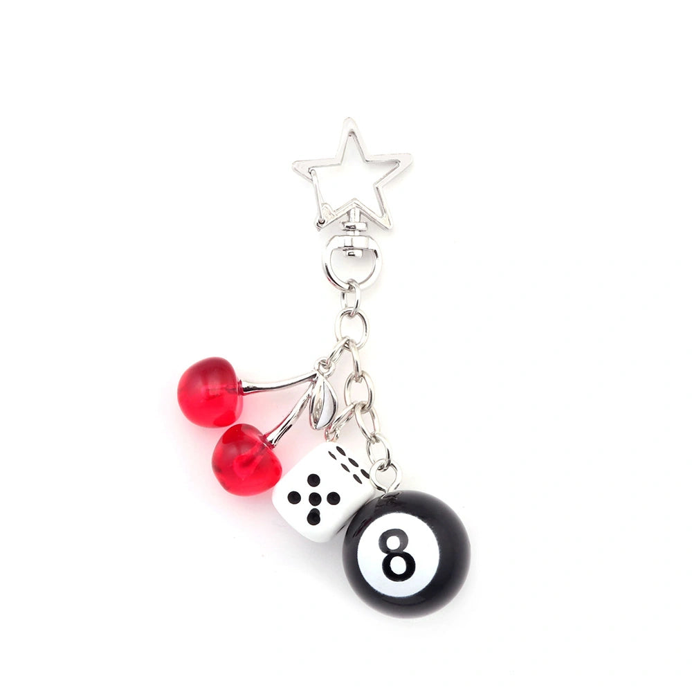 Dice and Billiard Ball Bag Charm