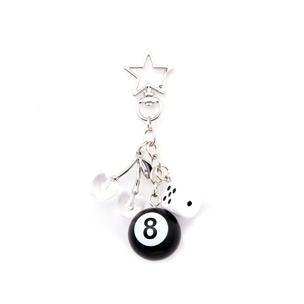 Dice and Billiard Ball Bag Charm