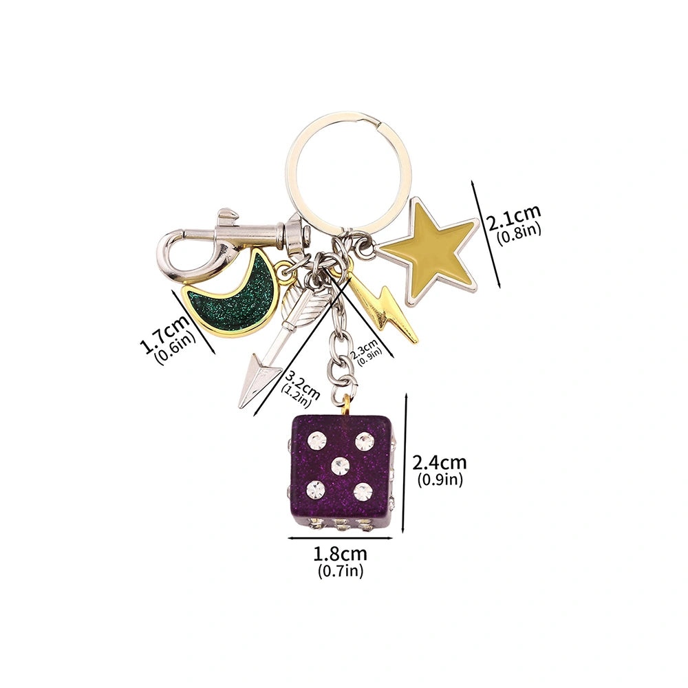 Dice and Billiard Ball Bag Charm