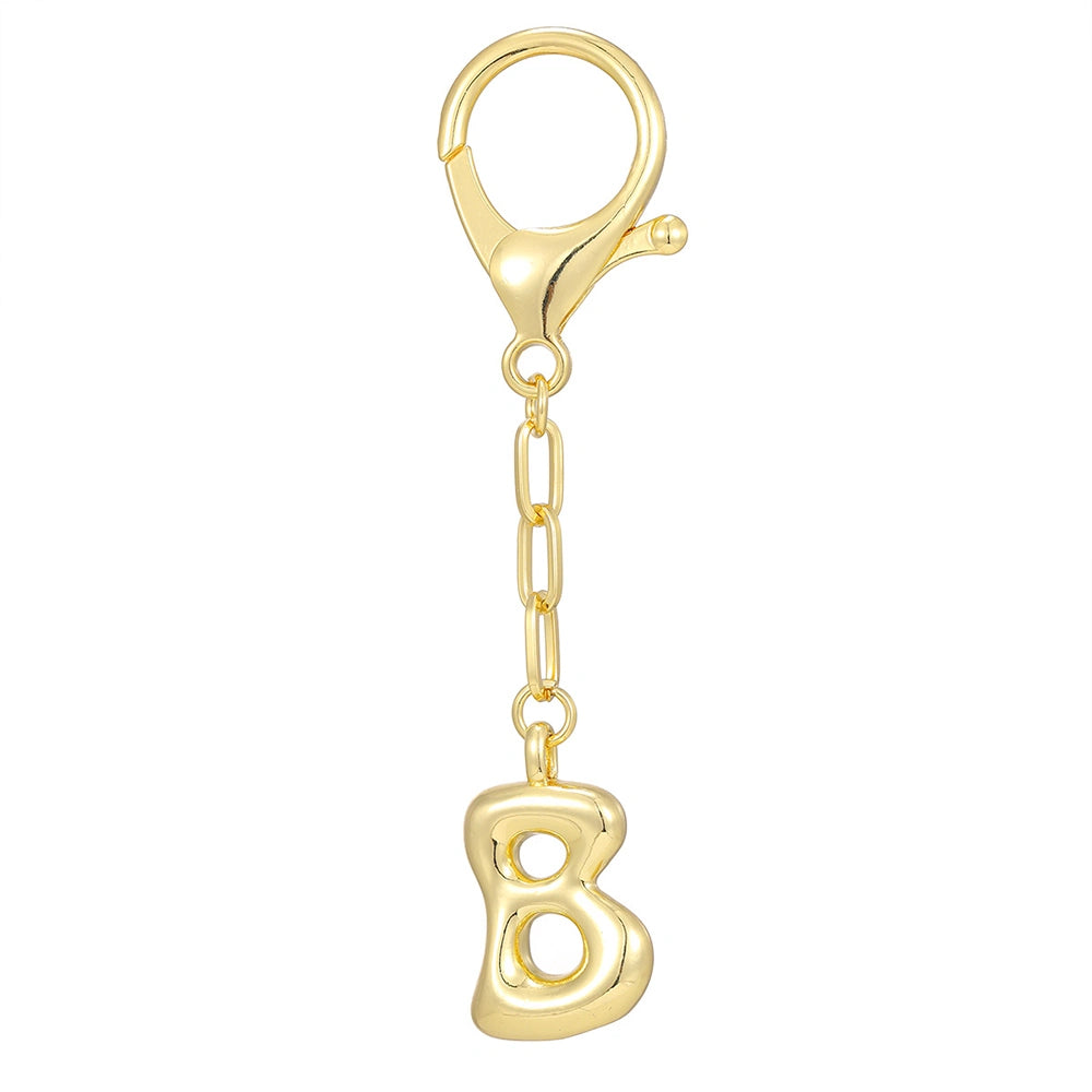 Gold Letter Bag Charm