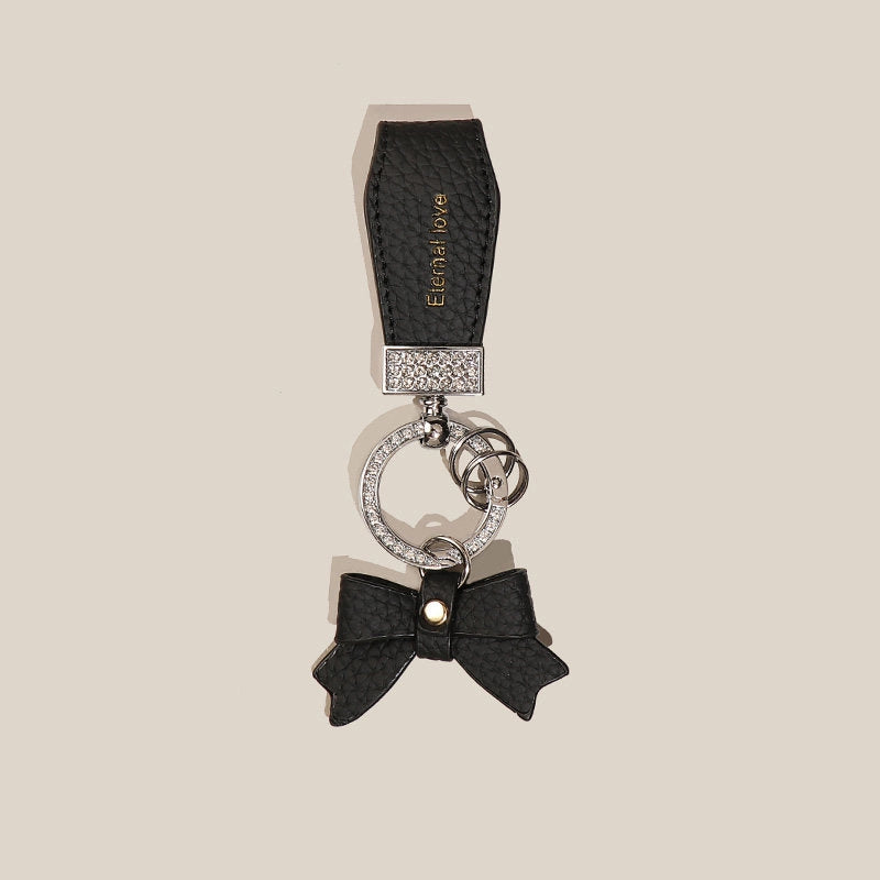 Bow Leather Bag Charm