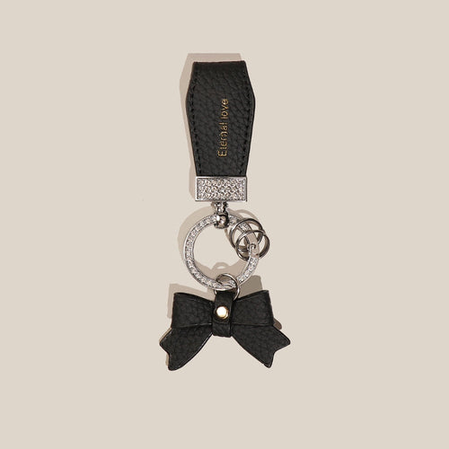 Bow Leather Bag Charm
