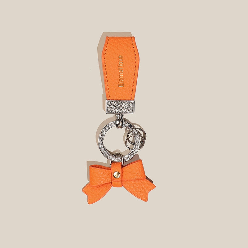 Bow Leather Bag Charm