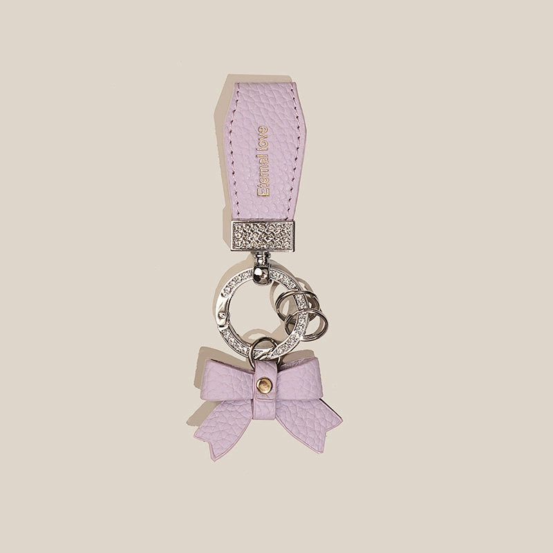 Bow Leather Bag Charm