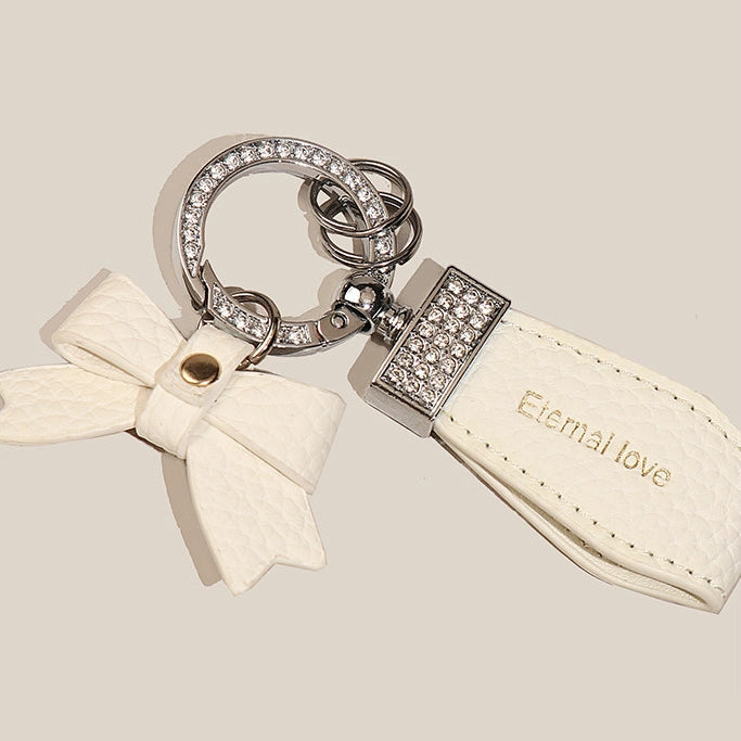 Bow Leather Bag Charm