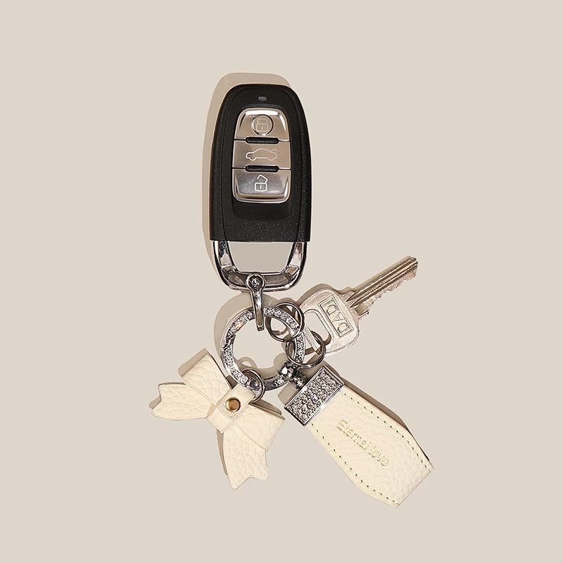 Bow Leather Bag Charm