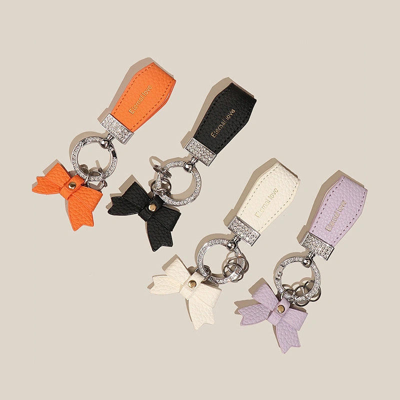 Bow Leather Bag Charm