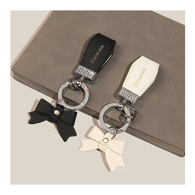 Bow Leather Bag Charm