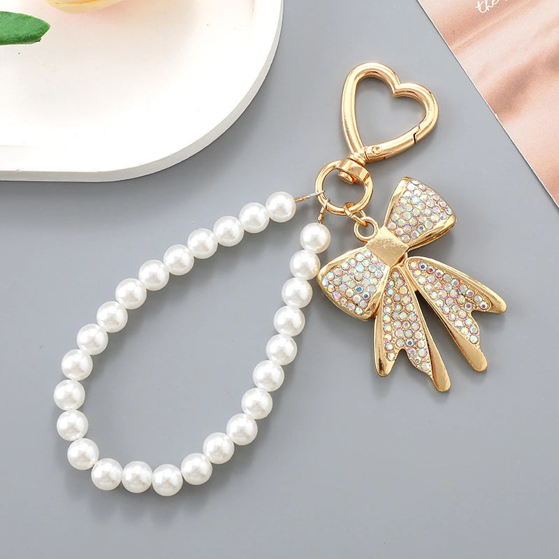 Bow Pearl Bag Charm