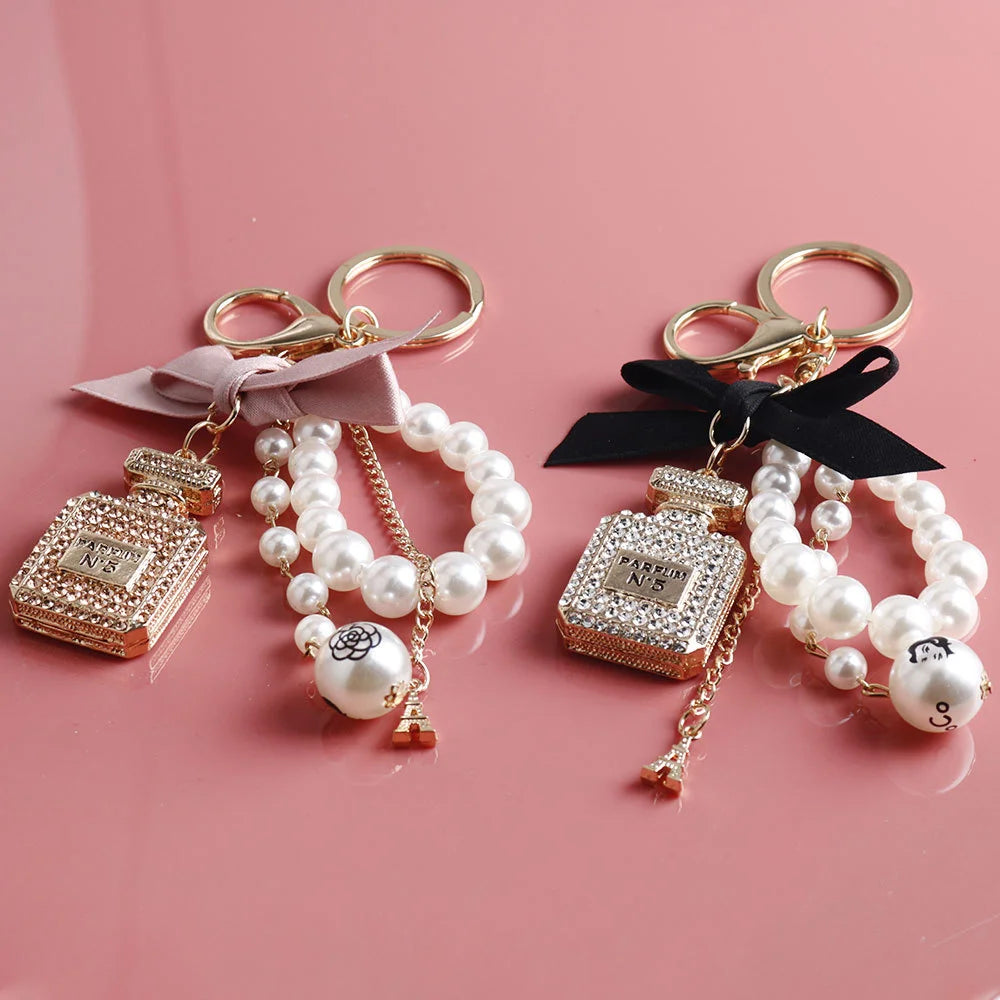 Bow Perfume Bottle Bag Charm