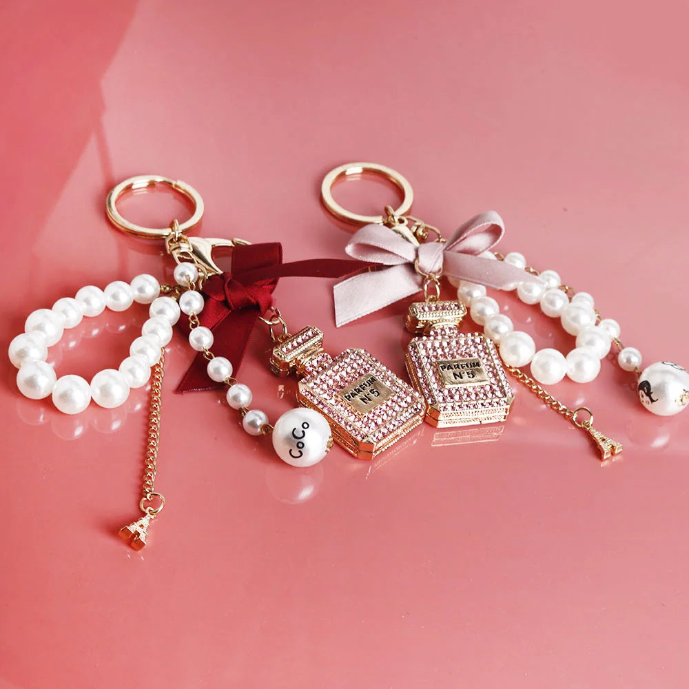 Bow Perfume Bottle Bag Charm