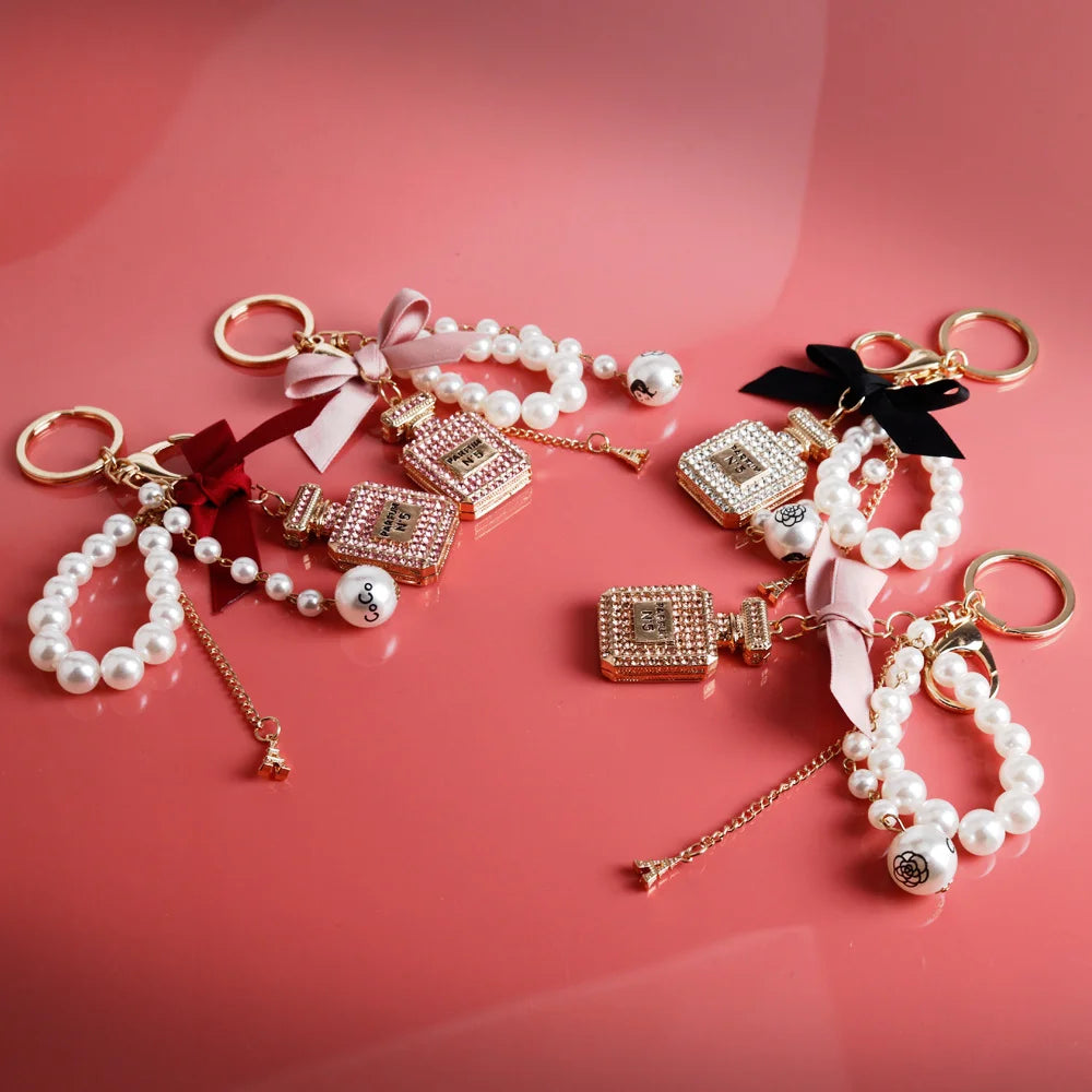 Bow Perfume Bottle Bag Charm