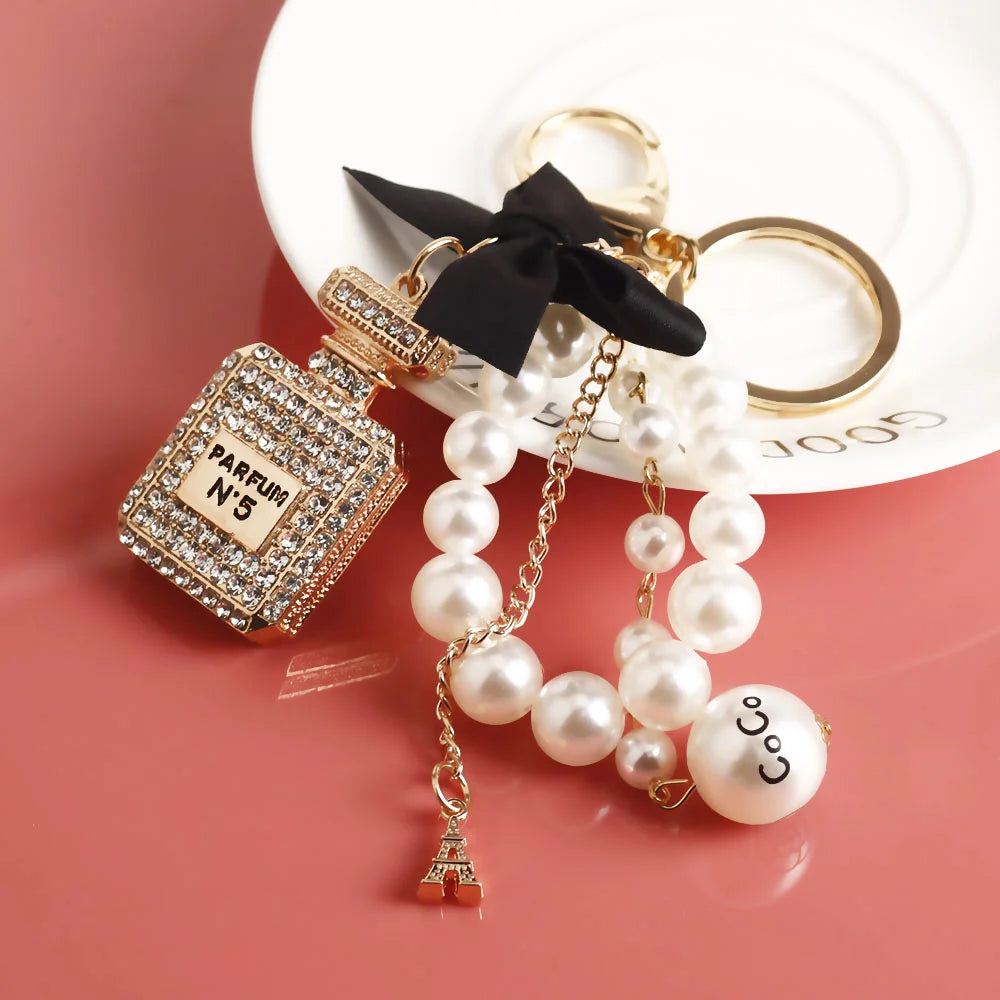 Bow Perfume Bottle Bag Charm