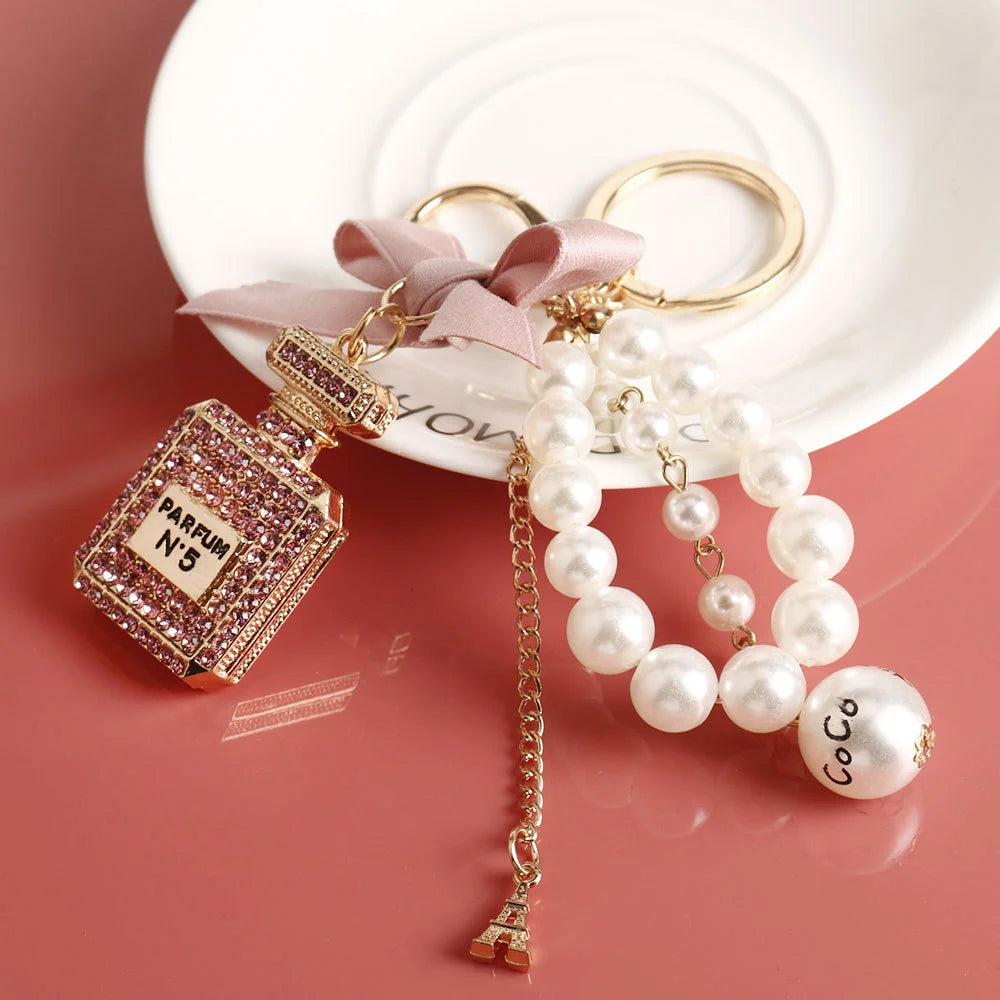 Bow Perfume Bottle Bag Charm