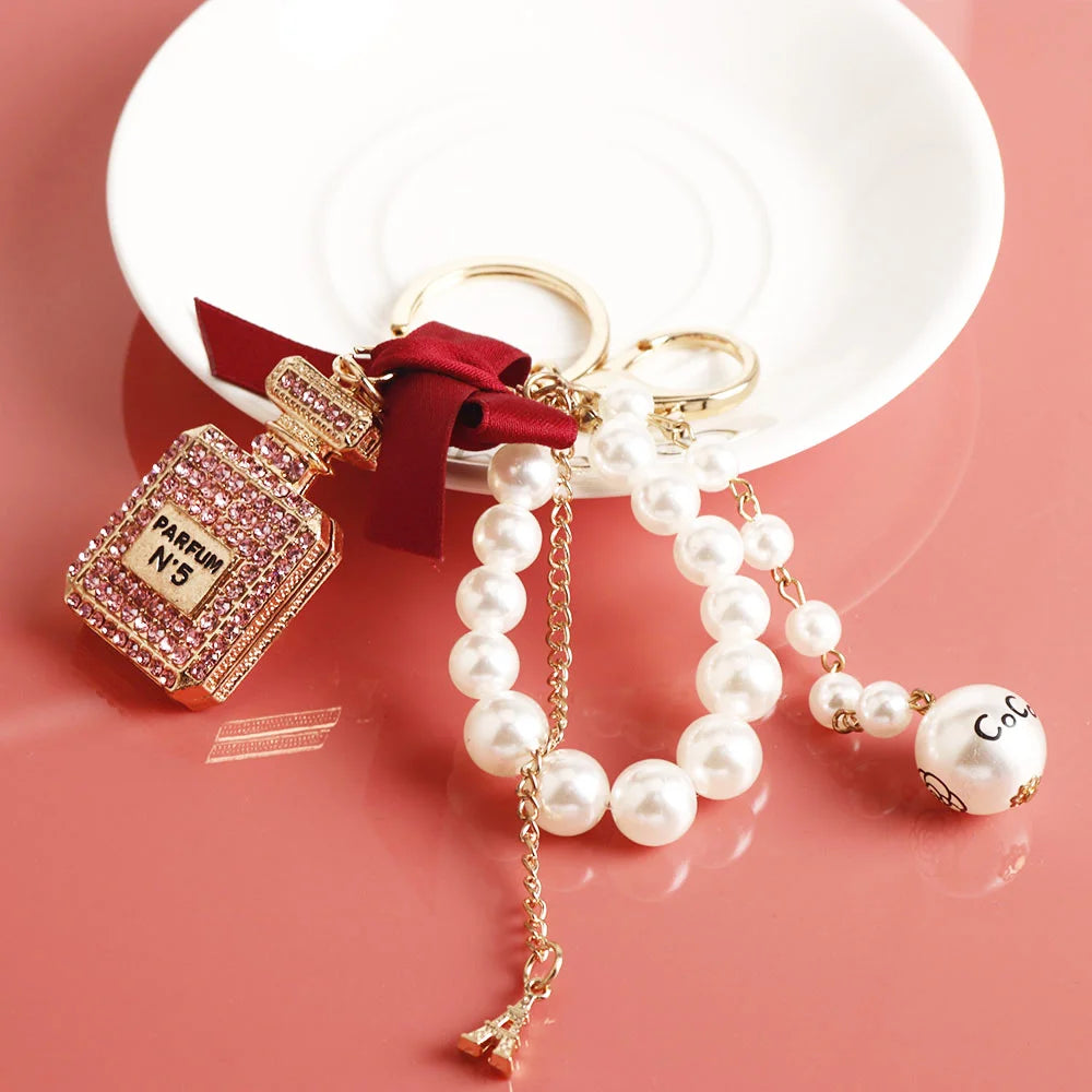 Bow Perfume Bottle Bag Charm