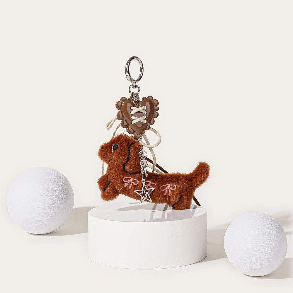 Bowknot Dachshund Dog Bag Charm