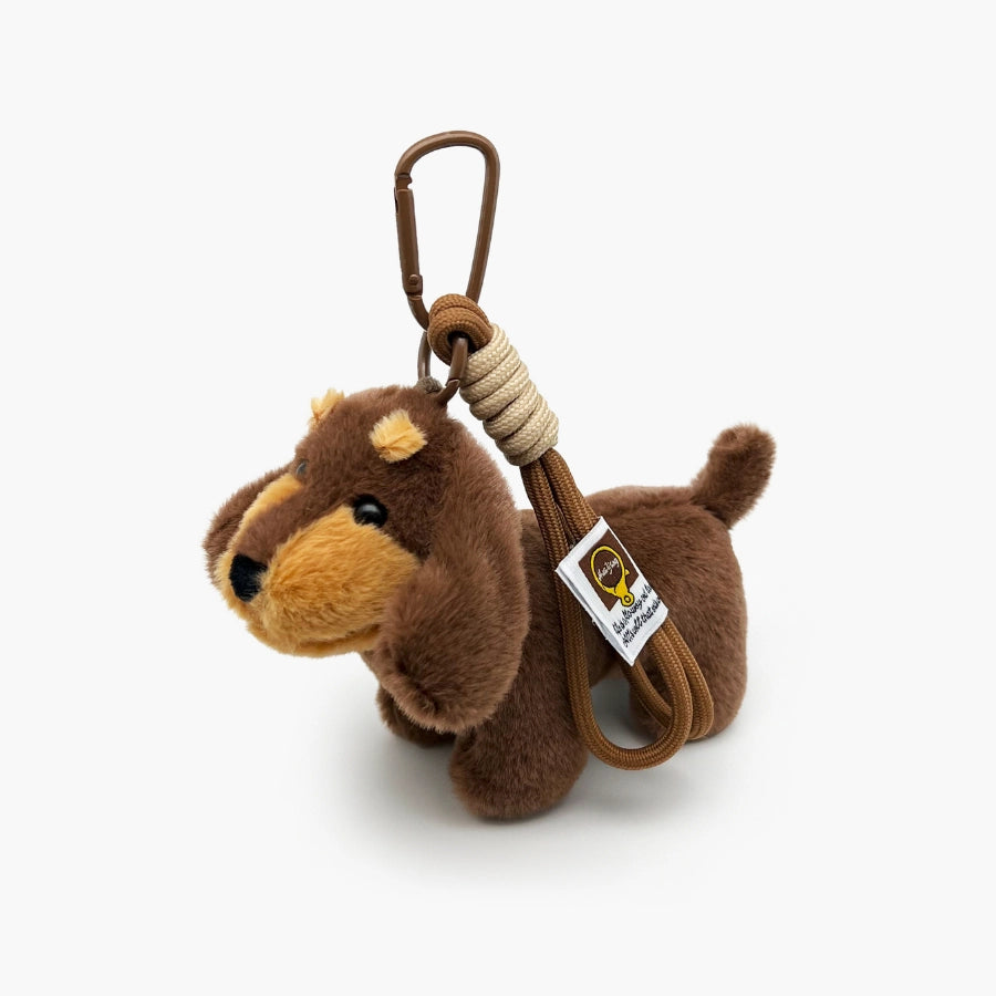 Brown Dachshund Dog Bag Charm