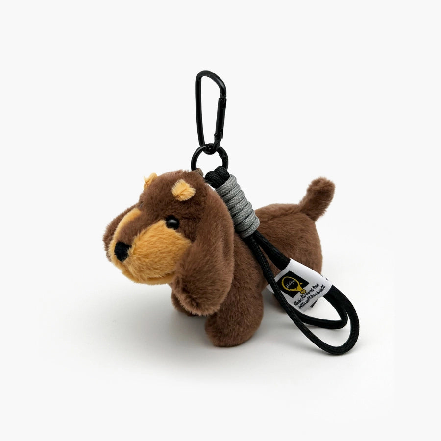 Brown Dachshund Dog Bag Charm