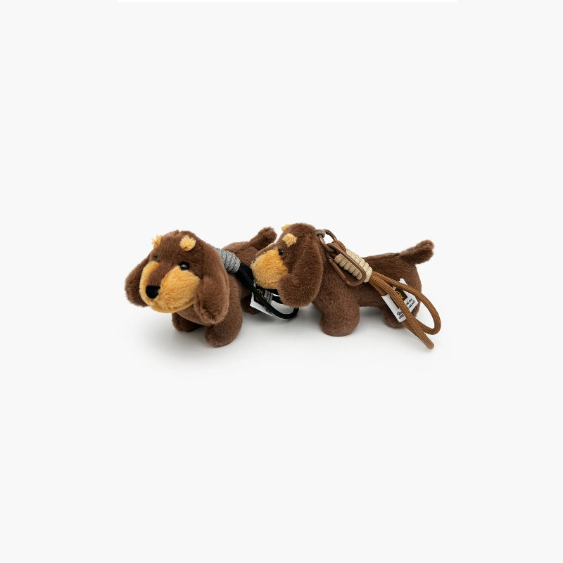 Brown Dachshund Dog Bag Charm