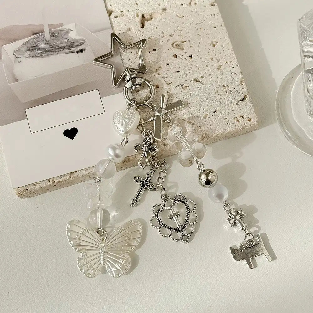 Butterfly Beaded Bag Charm