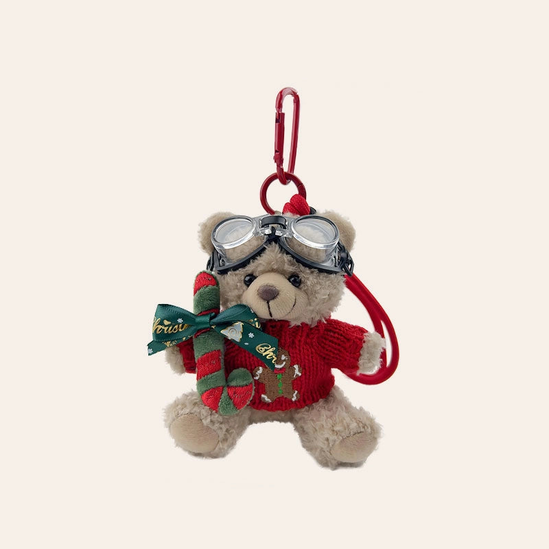 Christmas Bear Bag Charm