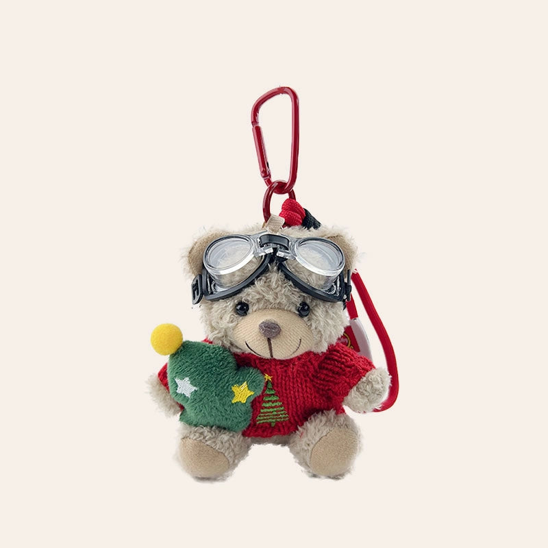 Christmas Bear Bag Charm