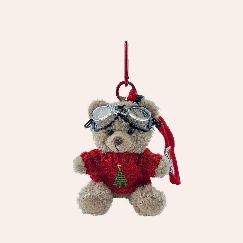 Christmas Bear Bag Charm
