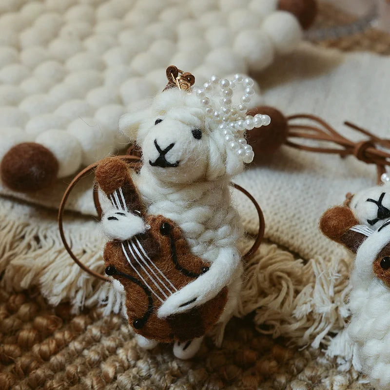 Cello Sheep Bag Charm