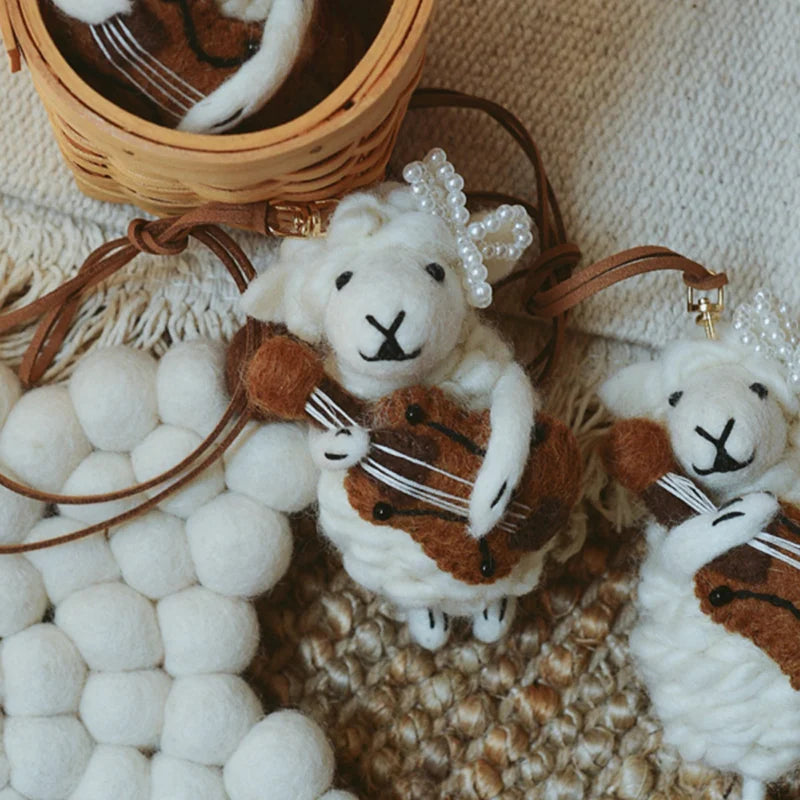 Cello Sheep Bag Charm