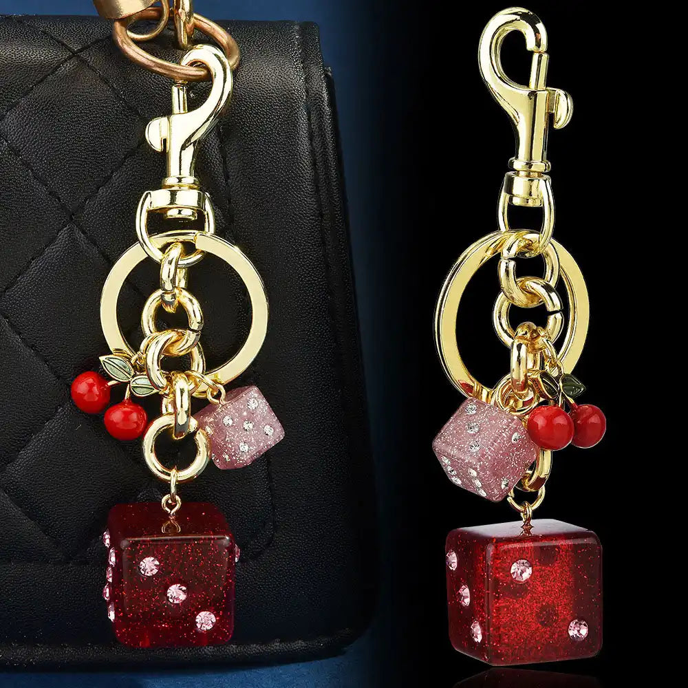 Cherry Dice Bag Charm