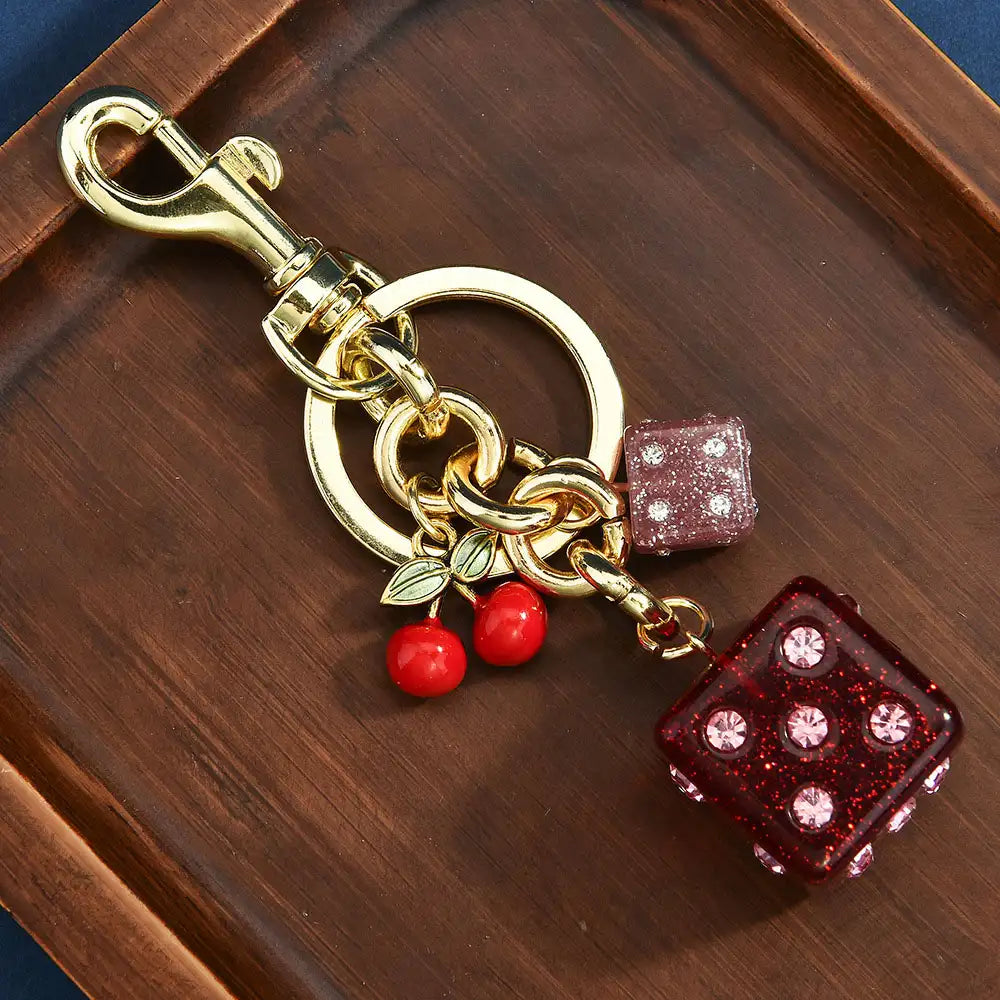Cherry Dice Bag Charm