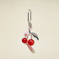 Cherry Leather Knot Bag Charm