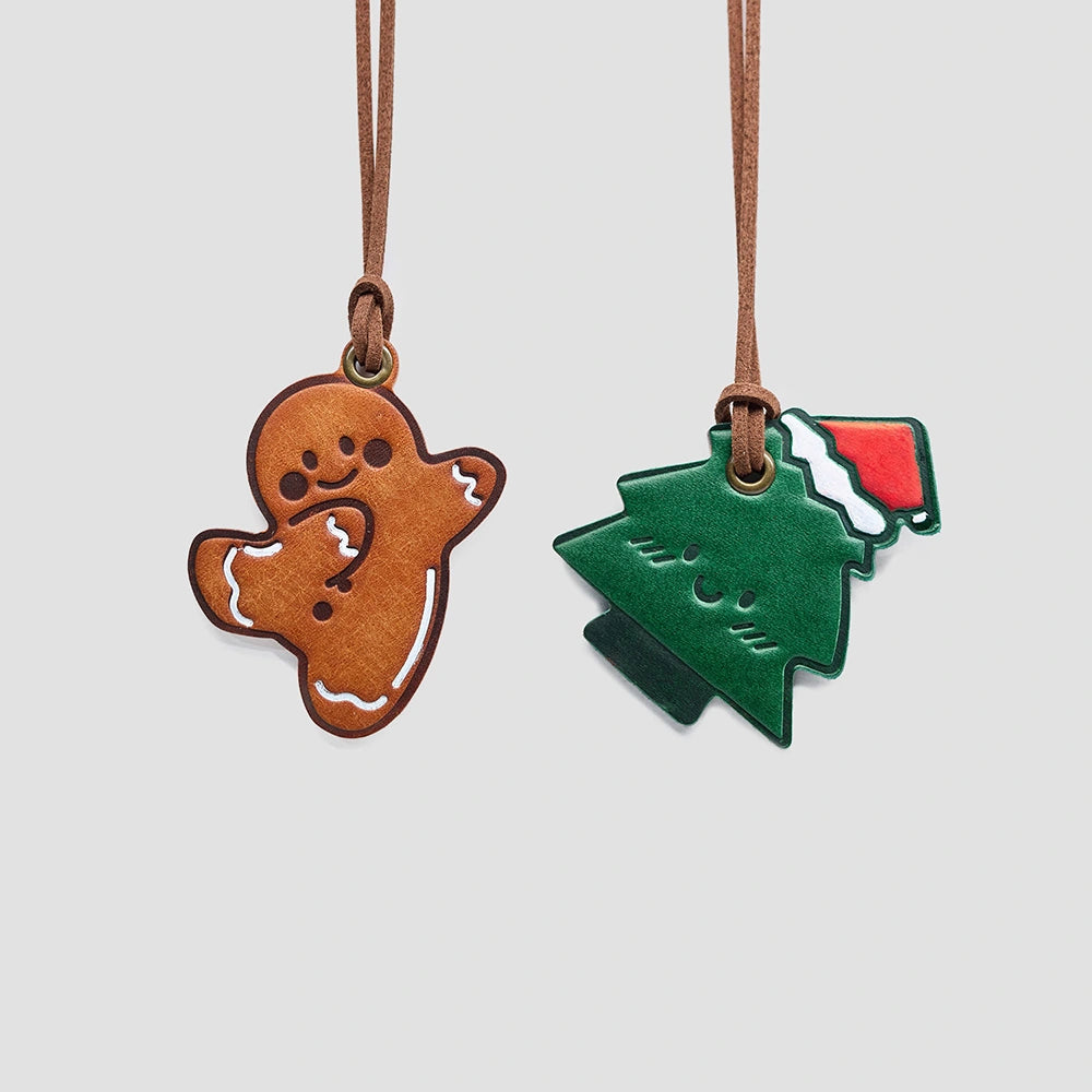 Christmas Leather Bag Charm