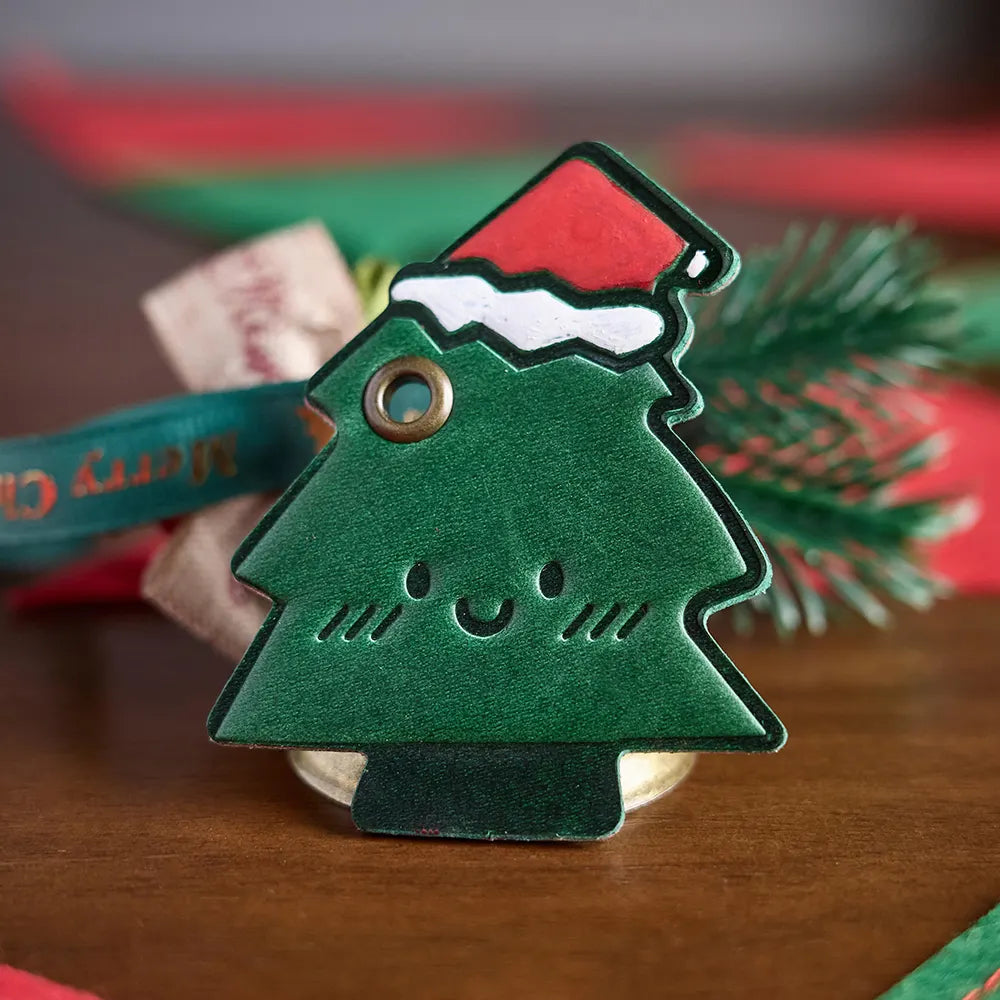 Christmas Leather Bag Charm