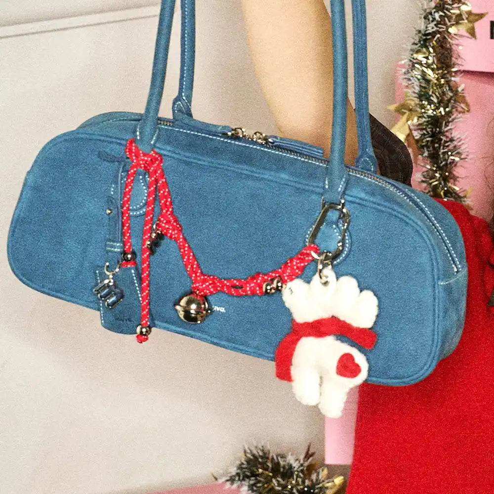 Christmas Reindeer Bell Bag Charm