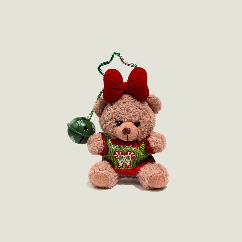 Christmas Teddy Bear Bag Charm