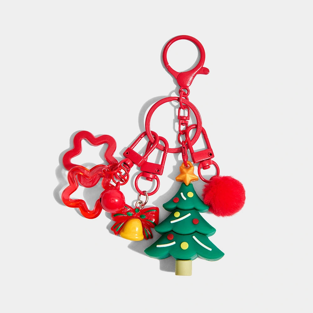 Christmas Tree & Santa Bag Charm