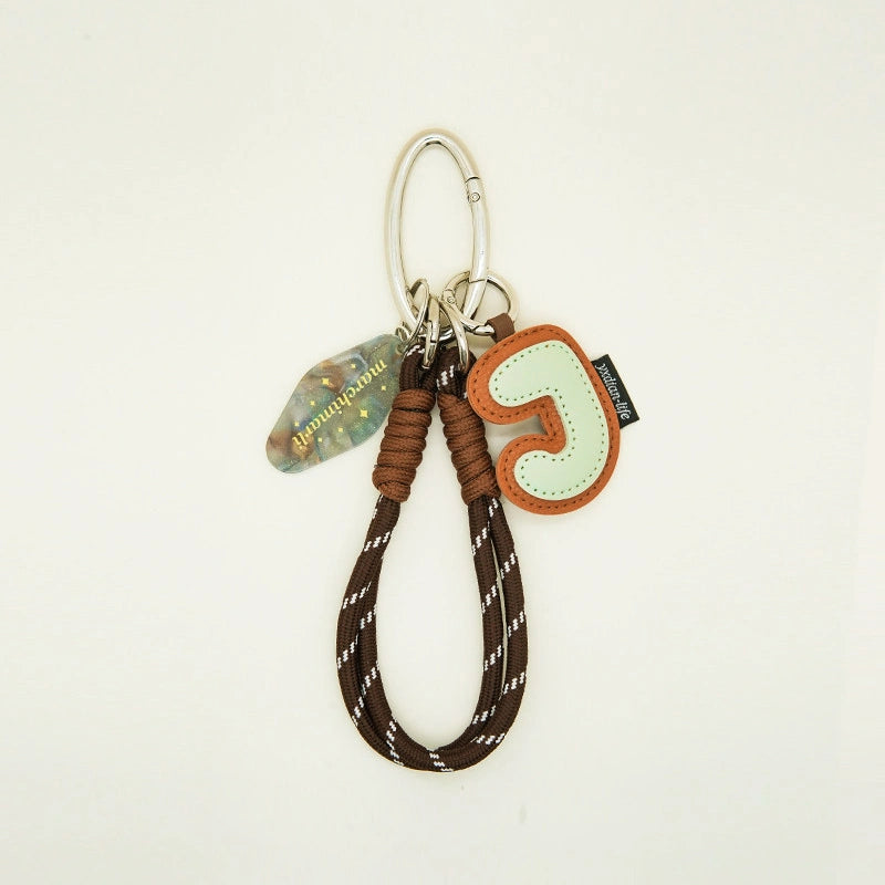 Color-Block Letter Bag Charm