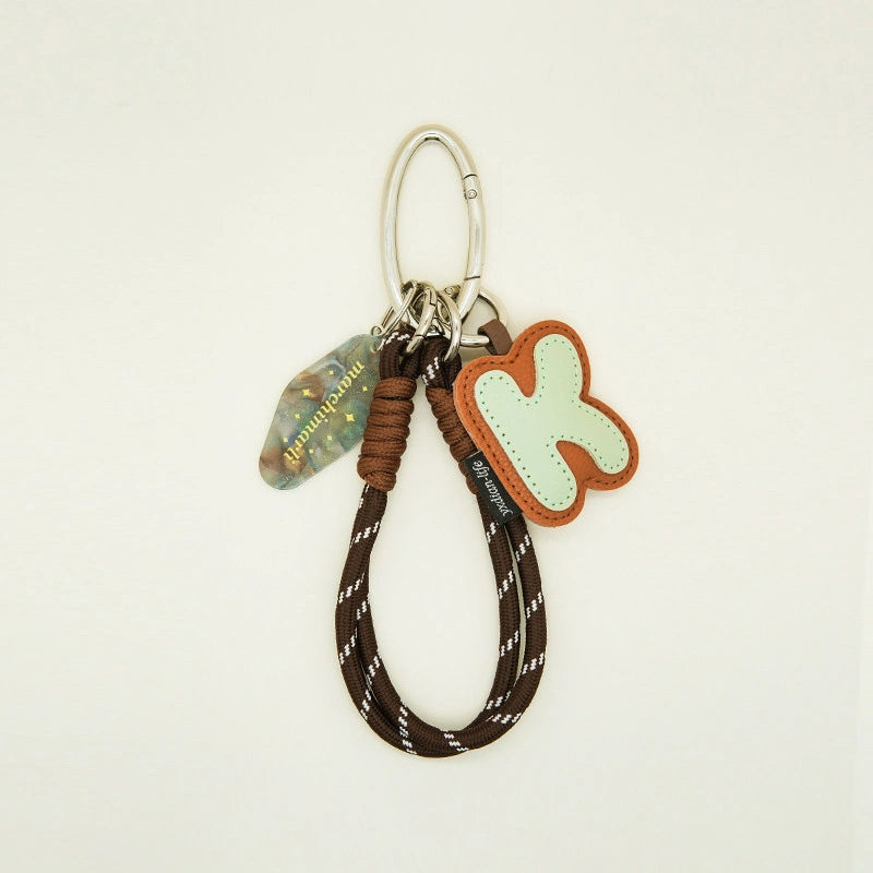Color-Block Letter Bag Charm