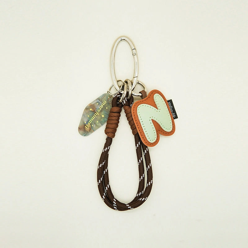 Color-Block Letter Bag Charm