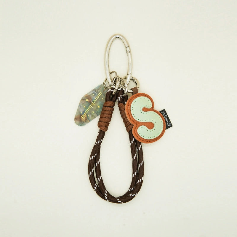 Color-Block Letter Bag Charm