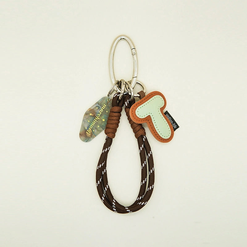 Color-Block Letter Bag Charm