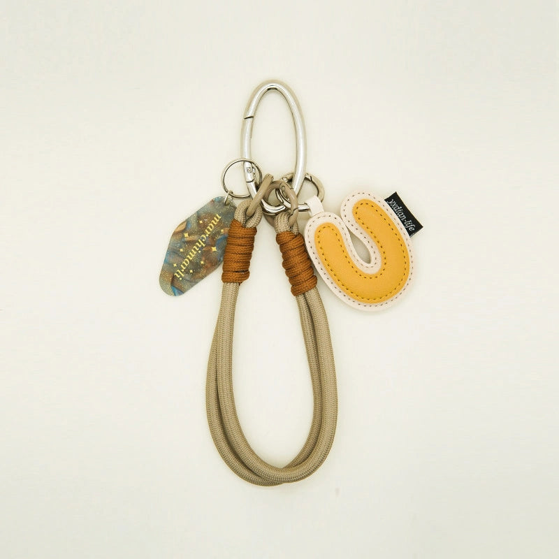 Color-Block Letter Bag Charm
