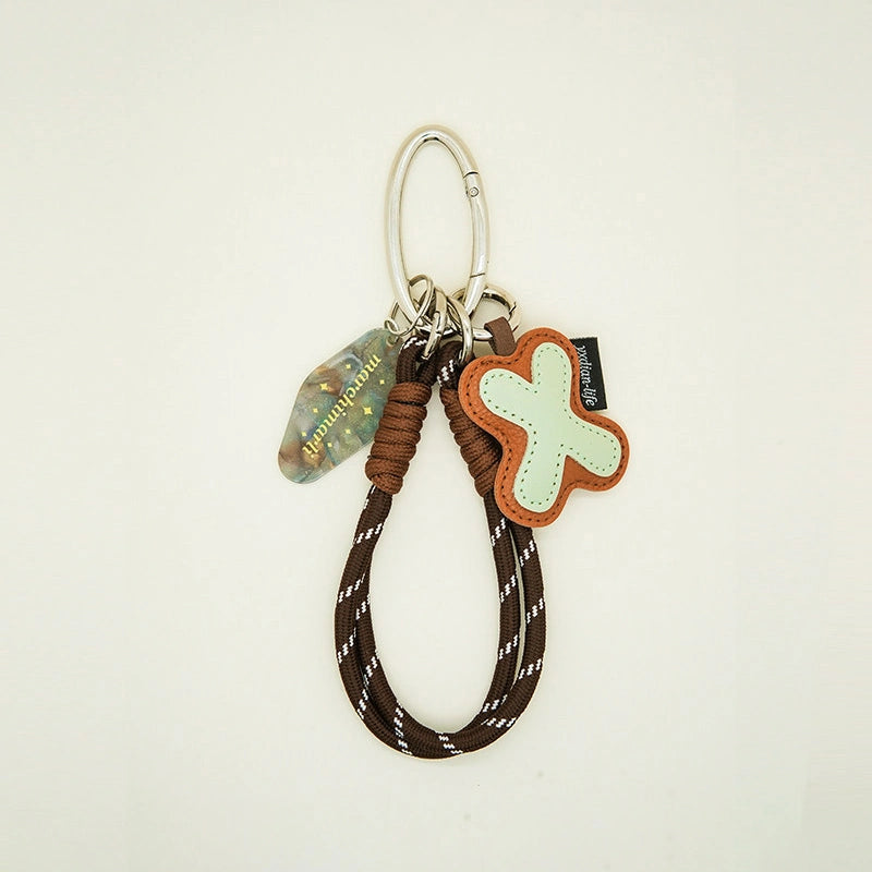 Color-Block Letter Bag Charm
