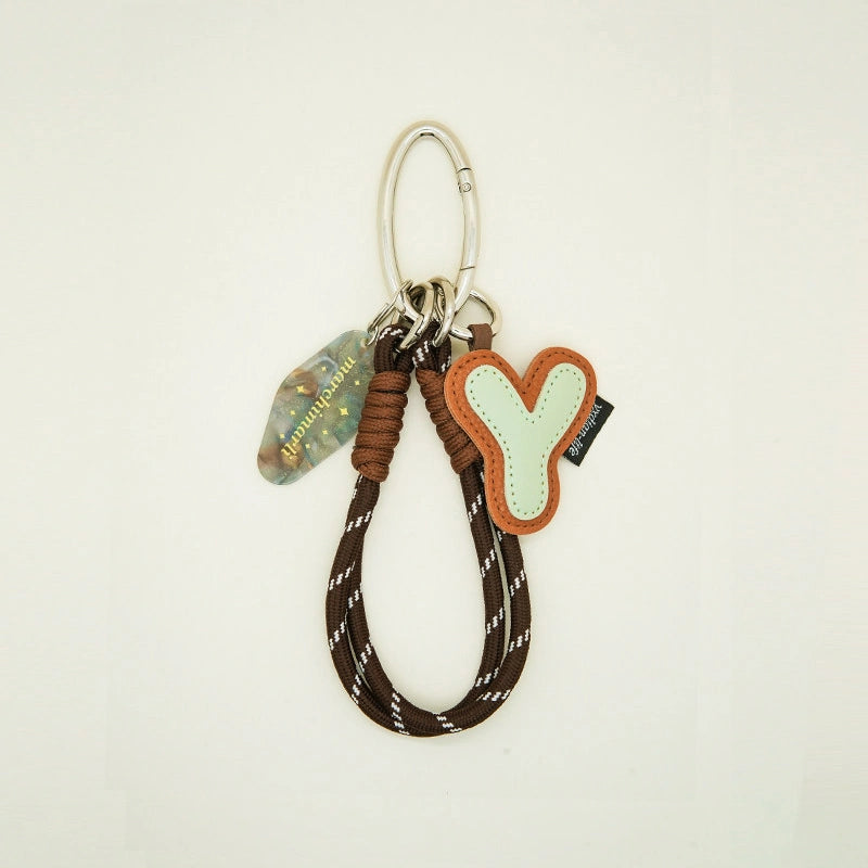 Color-Block Letter Bag Charm