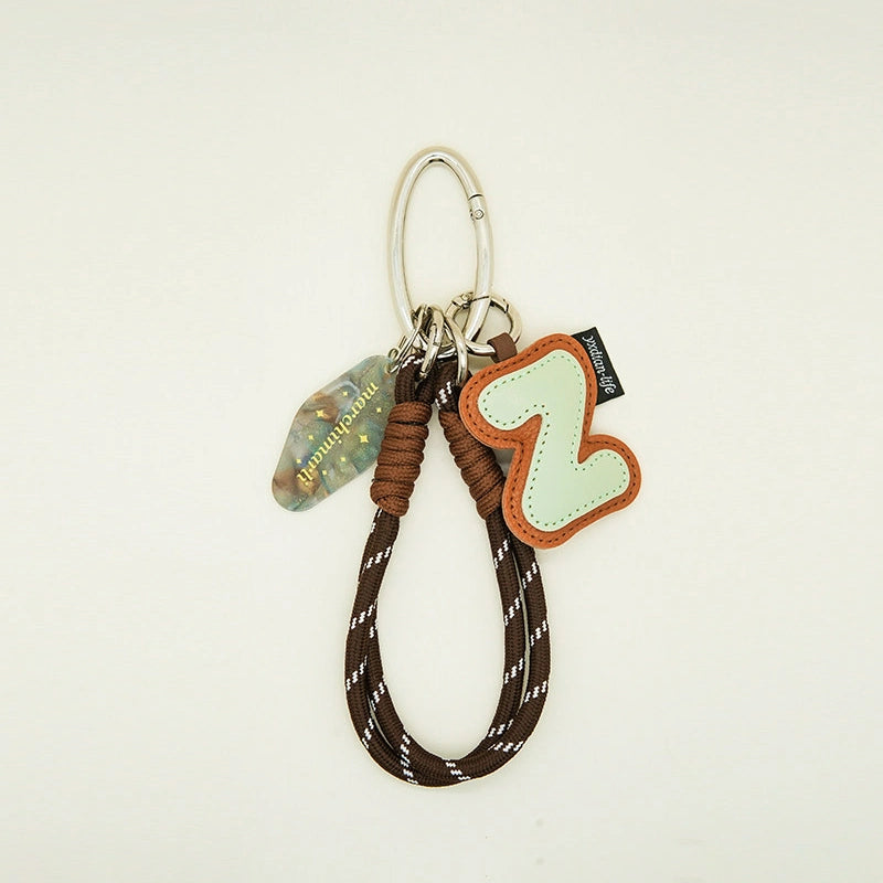 Color-Block Letter Bag Charm